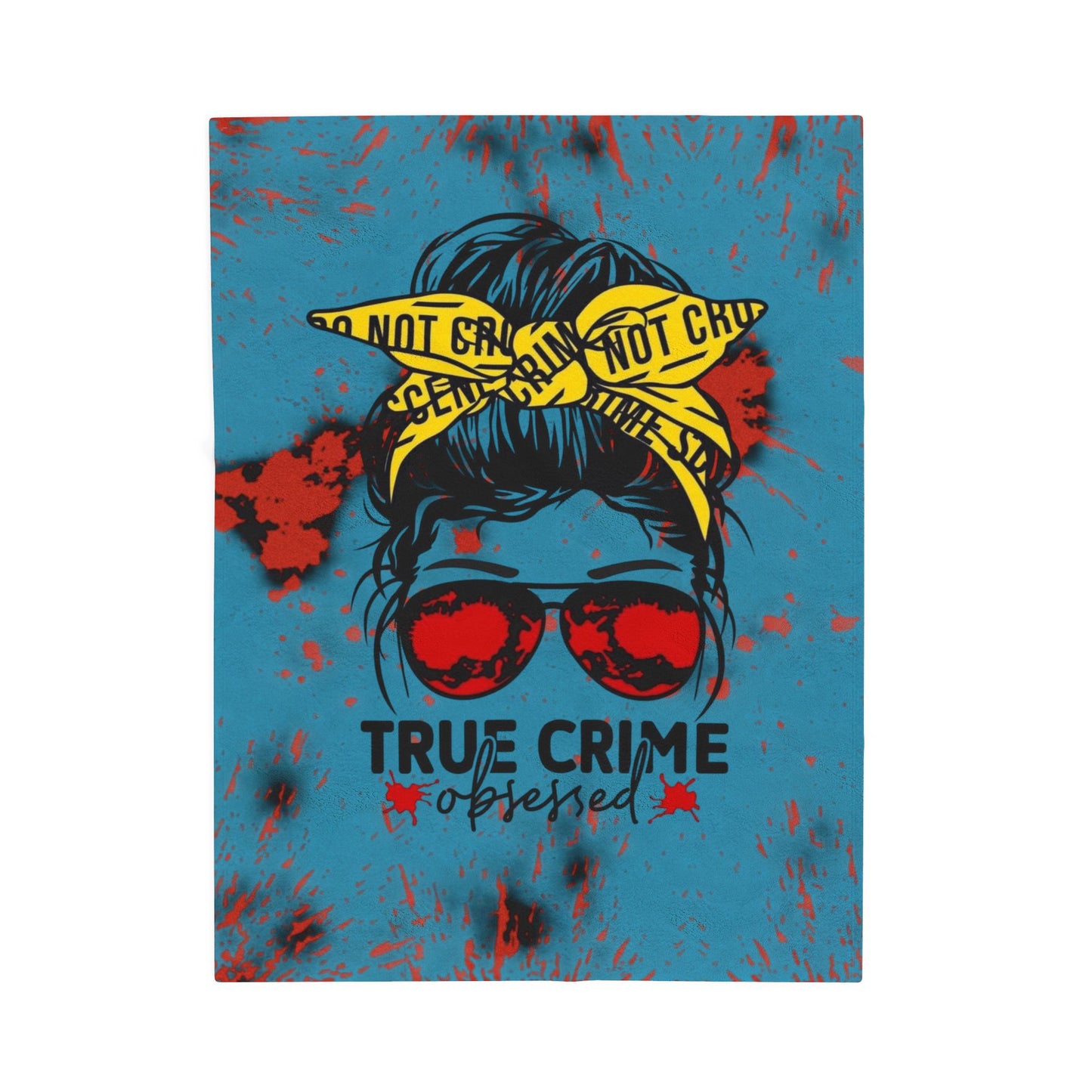 True Crime Obsessed Velveteen Plush Blanket