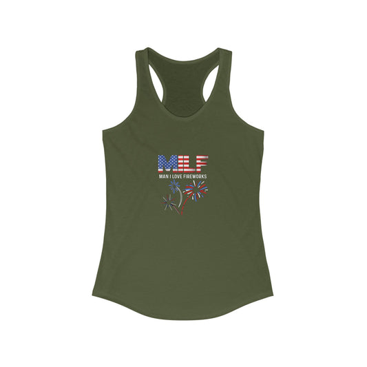 Man I Love Fireworks Tank - Racerback