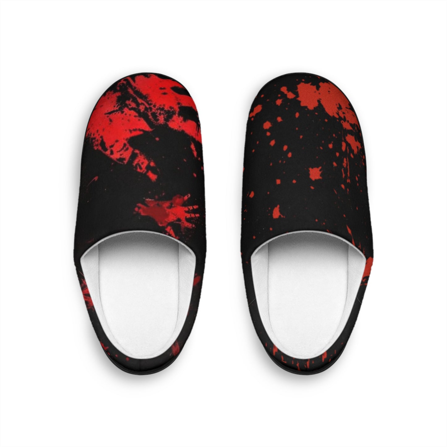 Red & Black Splatter Indoor Slippers