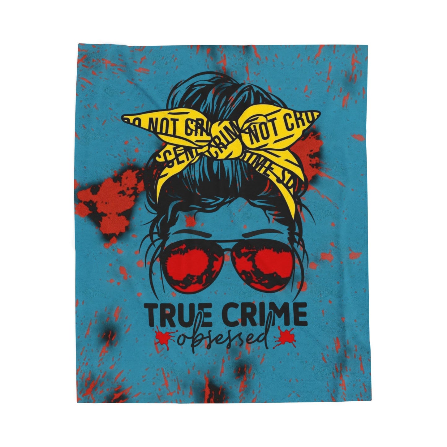 True Crime Obsessed Velveteen Plush Blanket