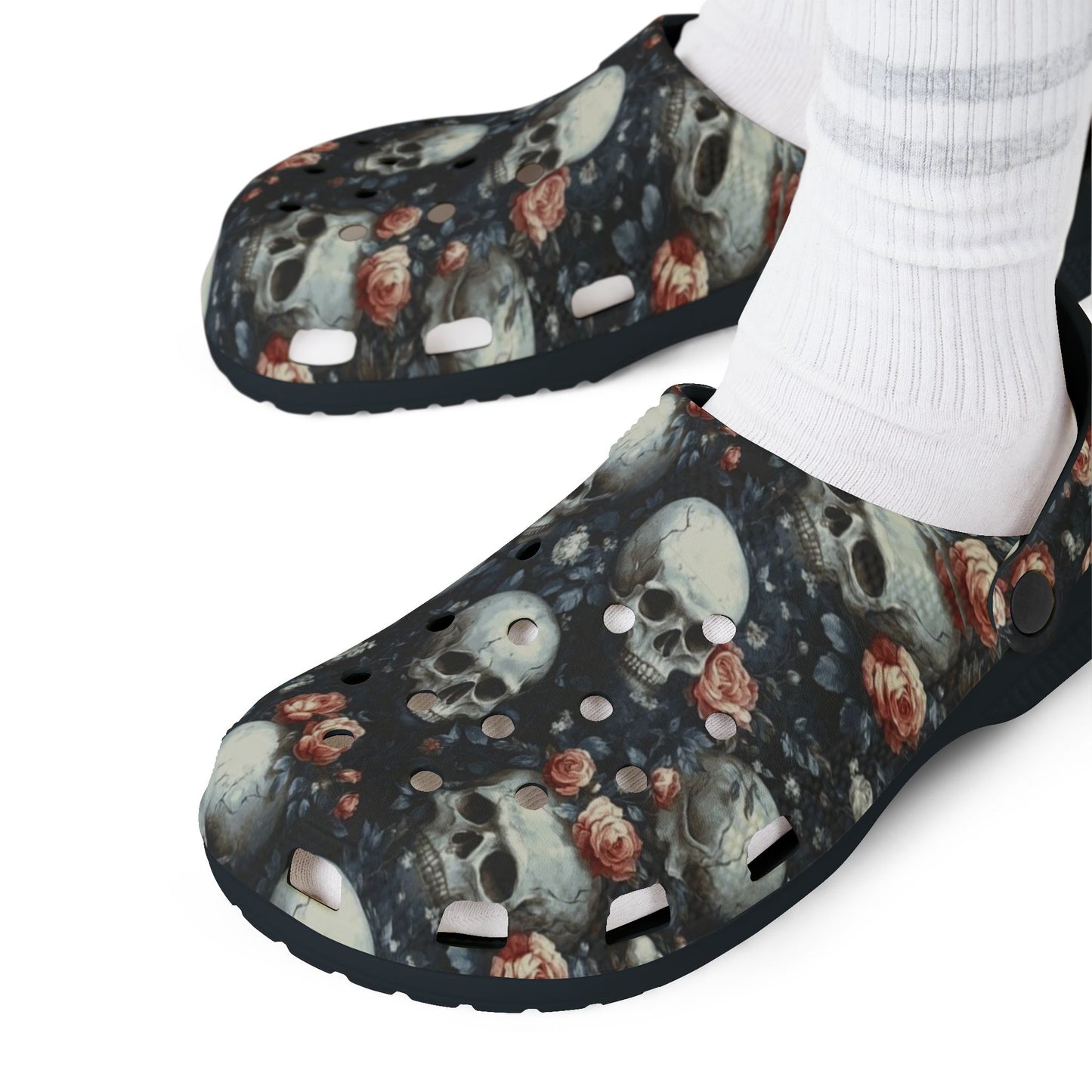 Skull Floral EVA Foam Clogs