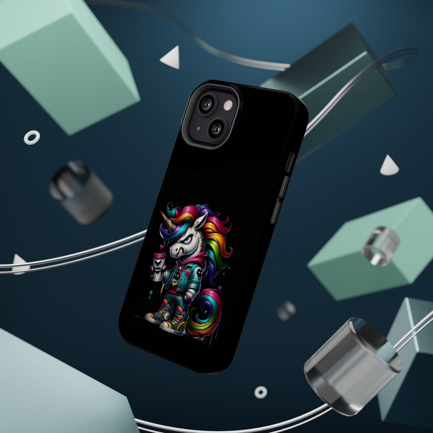 Colorful Unicorn Magnetic Tough Case - iPhone