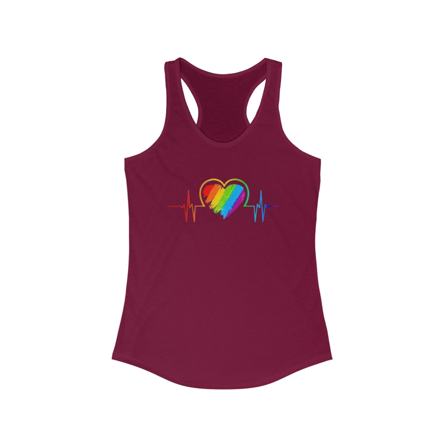 Pride Heartbeat Racerback Tank