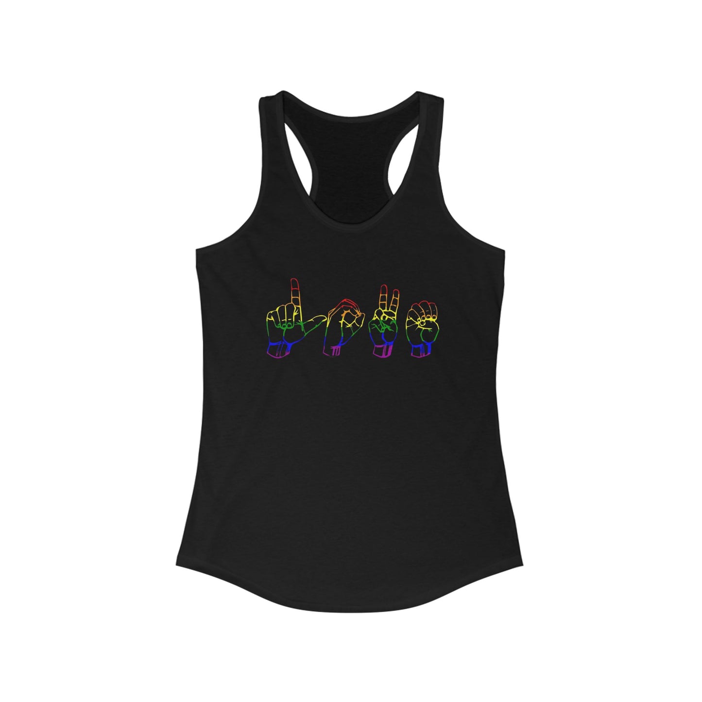 Love in Sign Language Racerback Tank