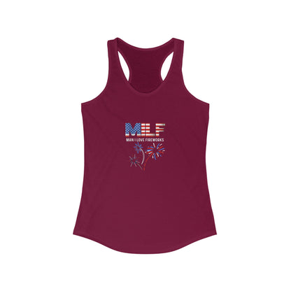 Man I Love Fireworks Tank - Racerback