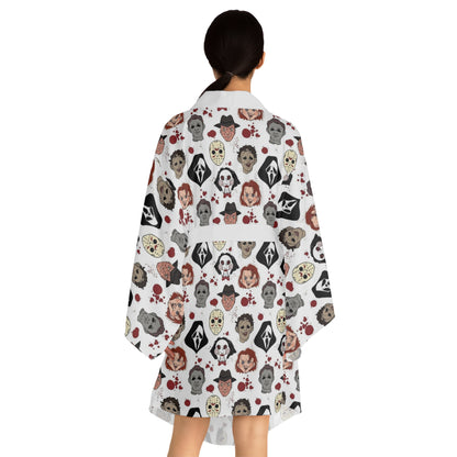 Killer Icons Print Long Sleeve Kimono Robe
