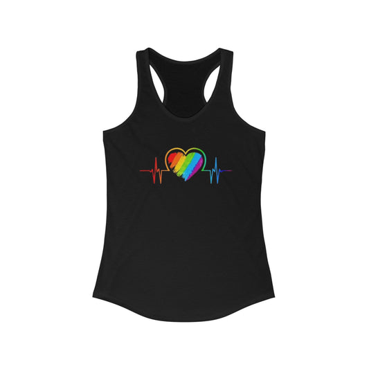 Pride Heartbeat Racerback Tank