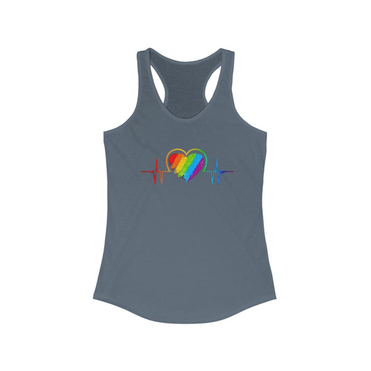 Pride Heartbeat Racerback Tank