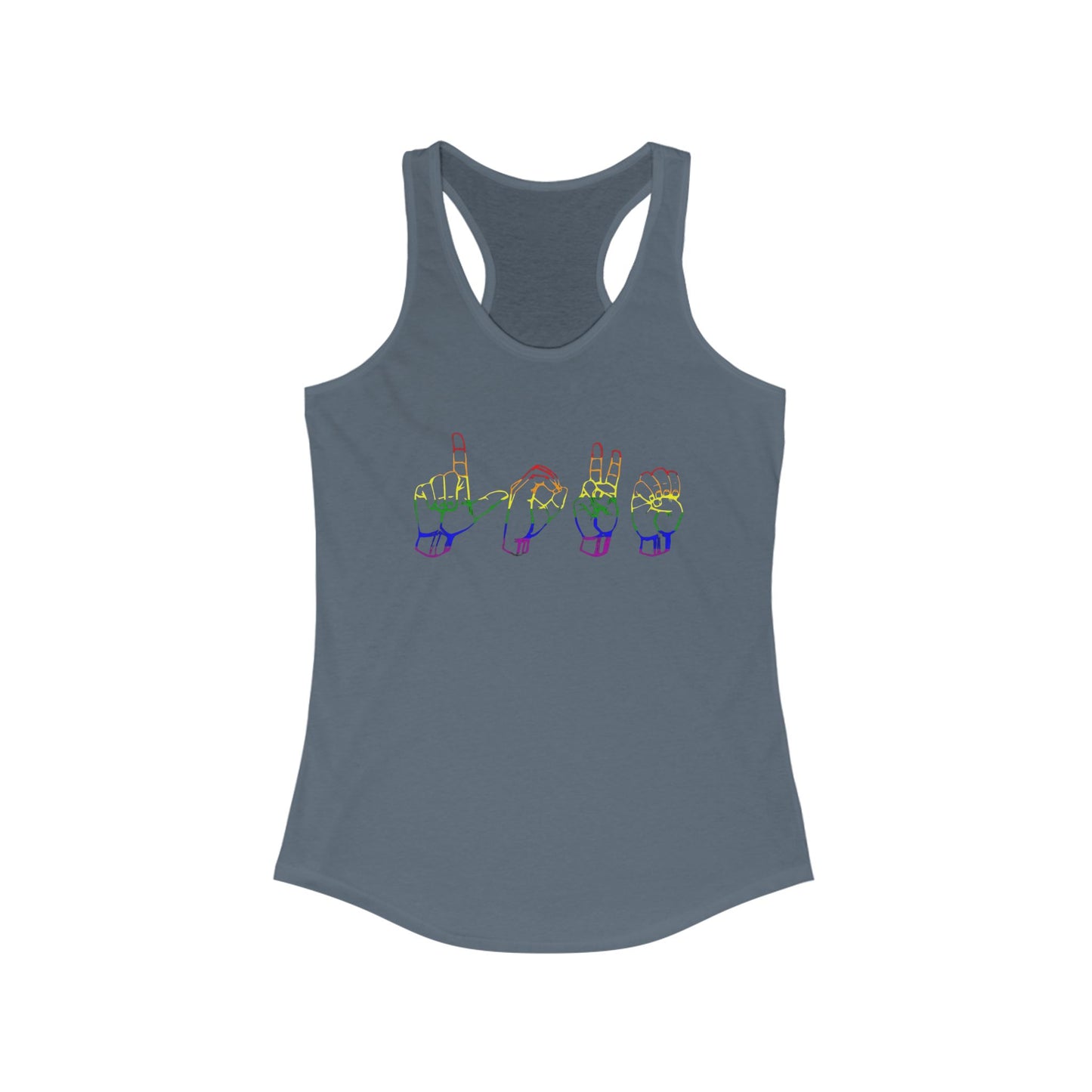 Love in Sign Language Racerback Tank